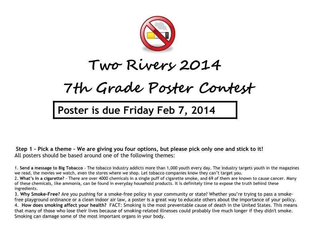 7Th Grade Poster Contest