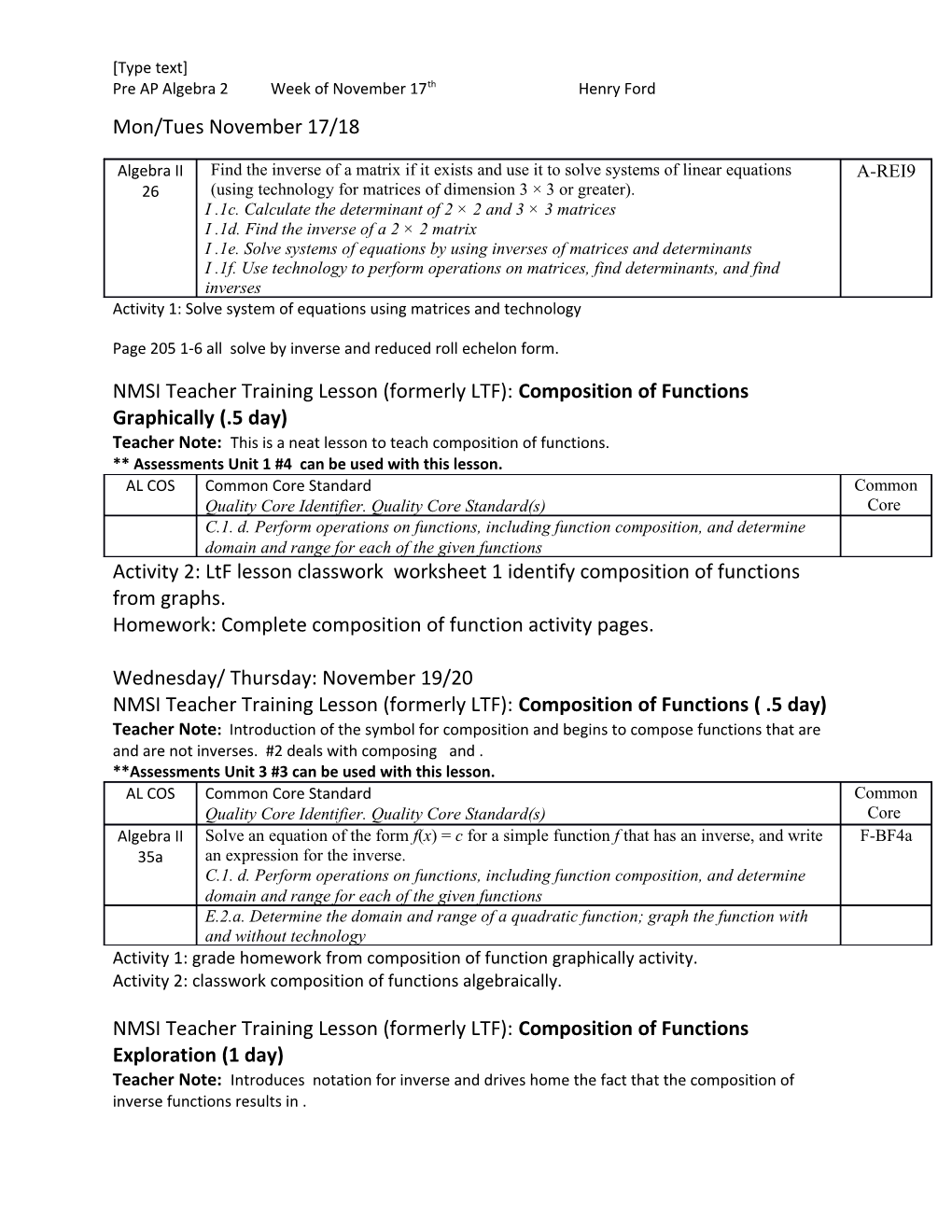 Activity 1: Solve System of Equations Using Matrices and Technology