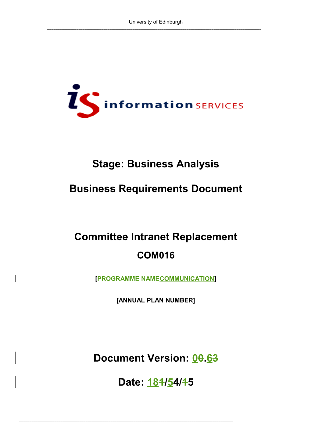 Business Analysis: Business Requirements Documentcom016