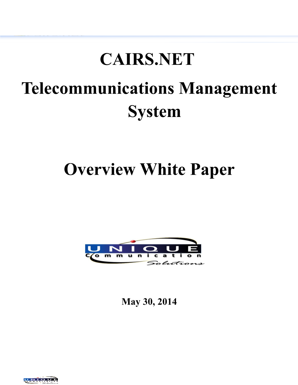 Telecommunications Management System