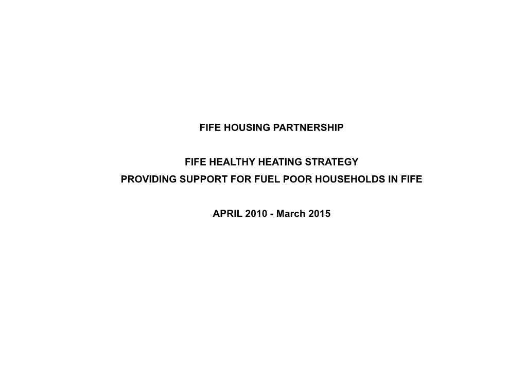 FIFE FUEL POVERTY STRATEGY INTEREM STATEMENT (March 2004)