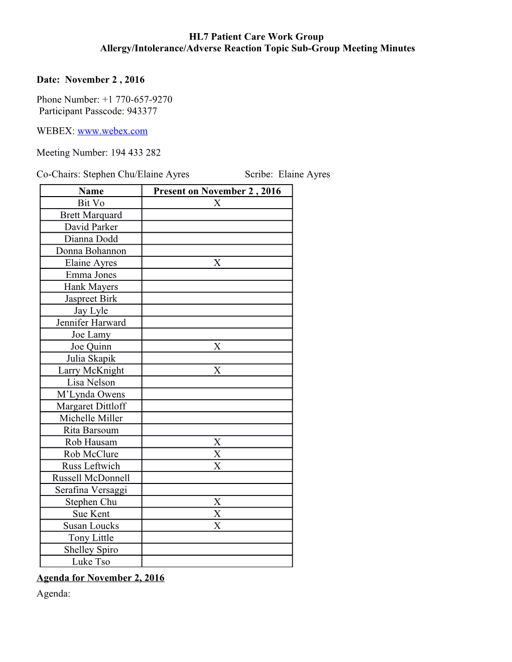 HL7 Patient Care Work Group