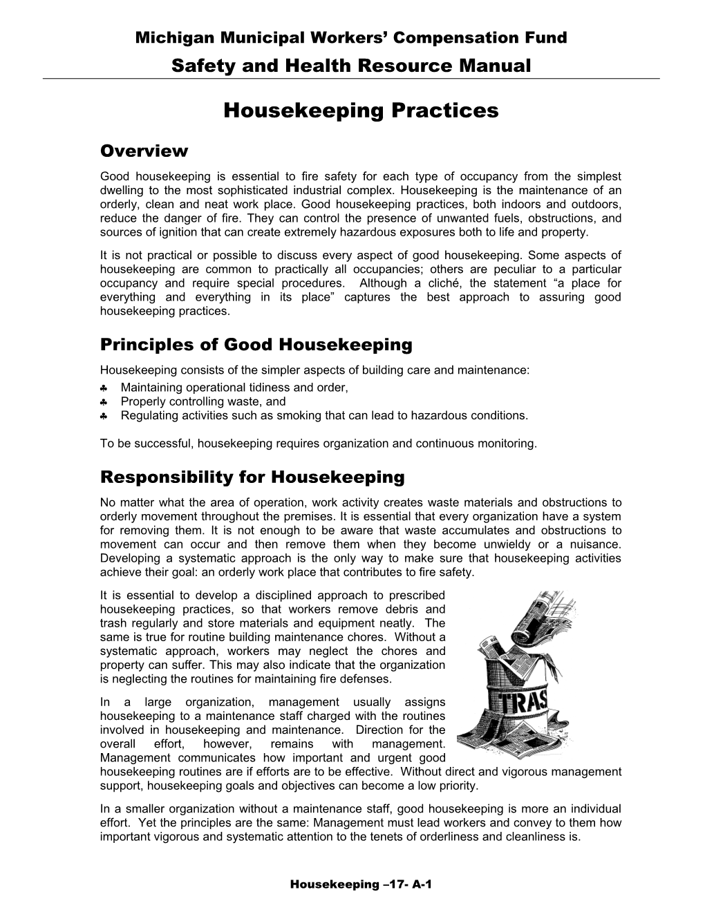 Housekeeping Practices