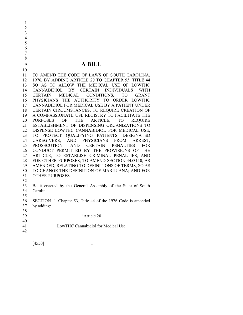 2015-2016 Bill 4550 Text of Previous Version (Dec. 10, 2015) - South Carolina Legislature Online