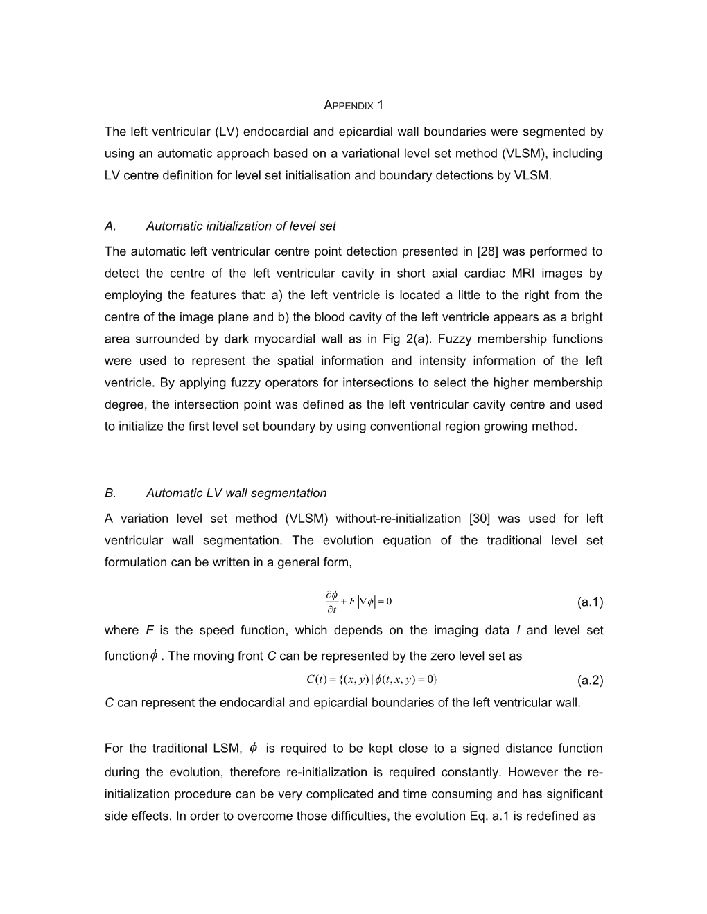 A.Automatic Initialization of Level Set