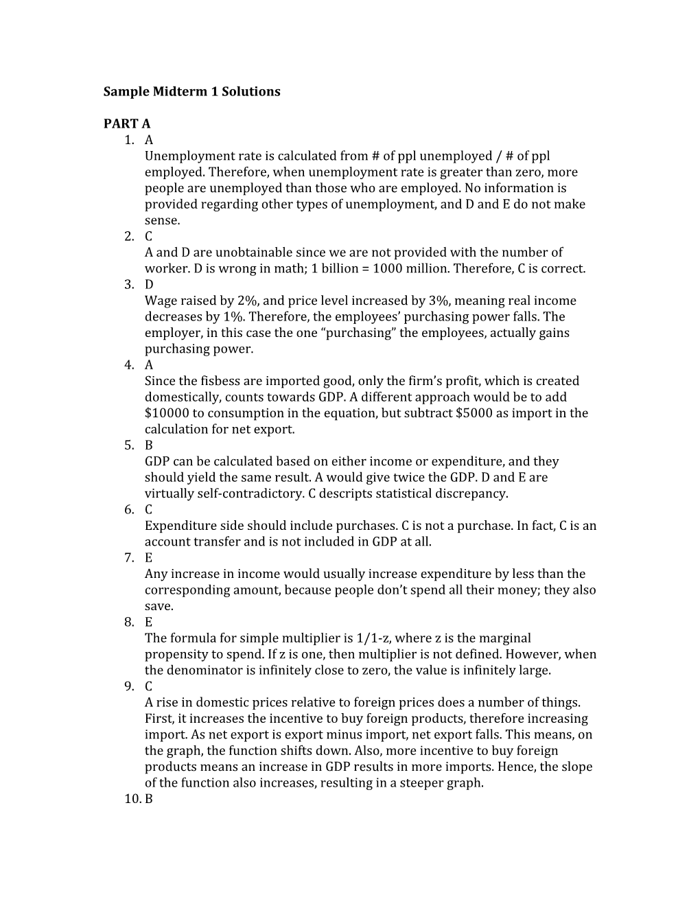 Sample Midterm 1 Solutions