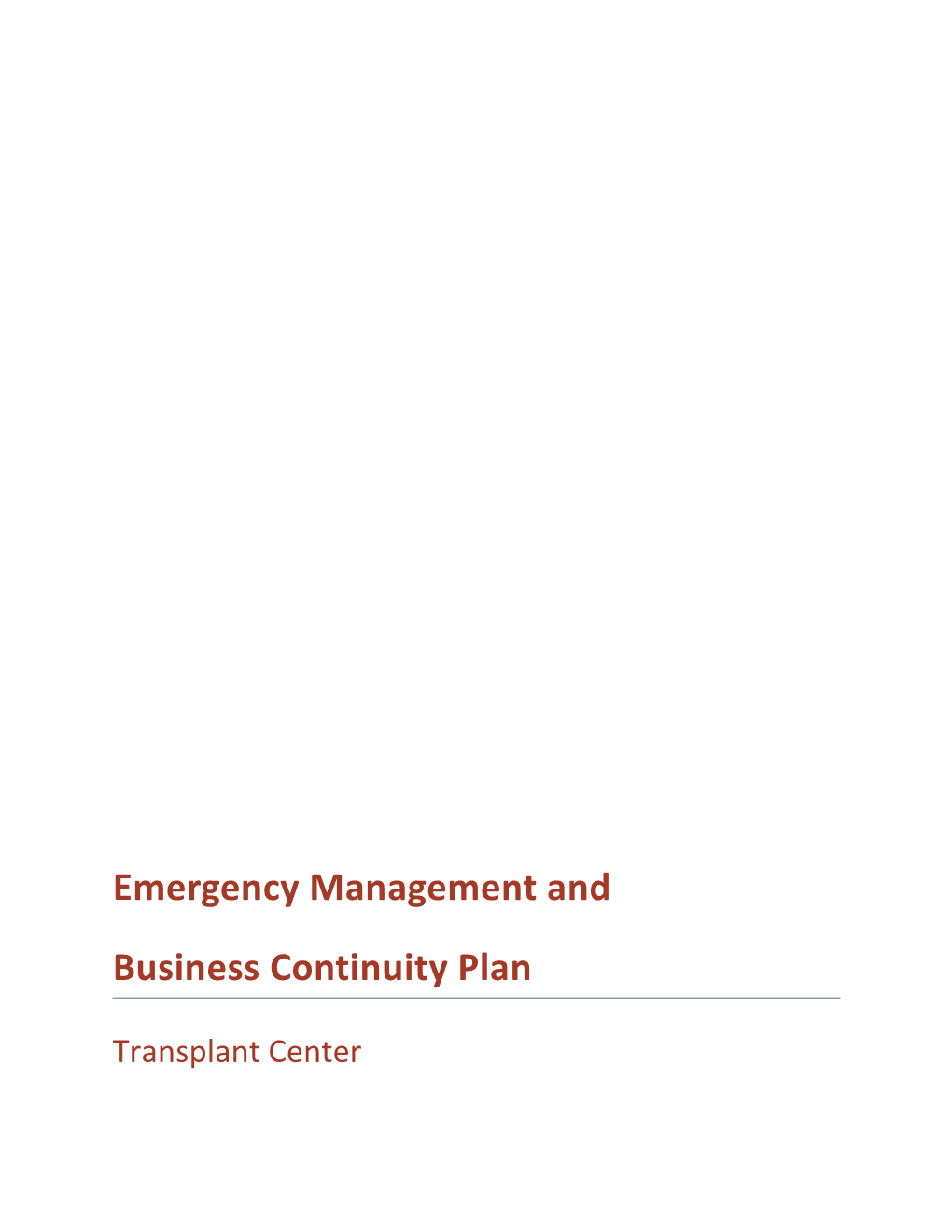 Emergency Management And