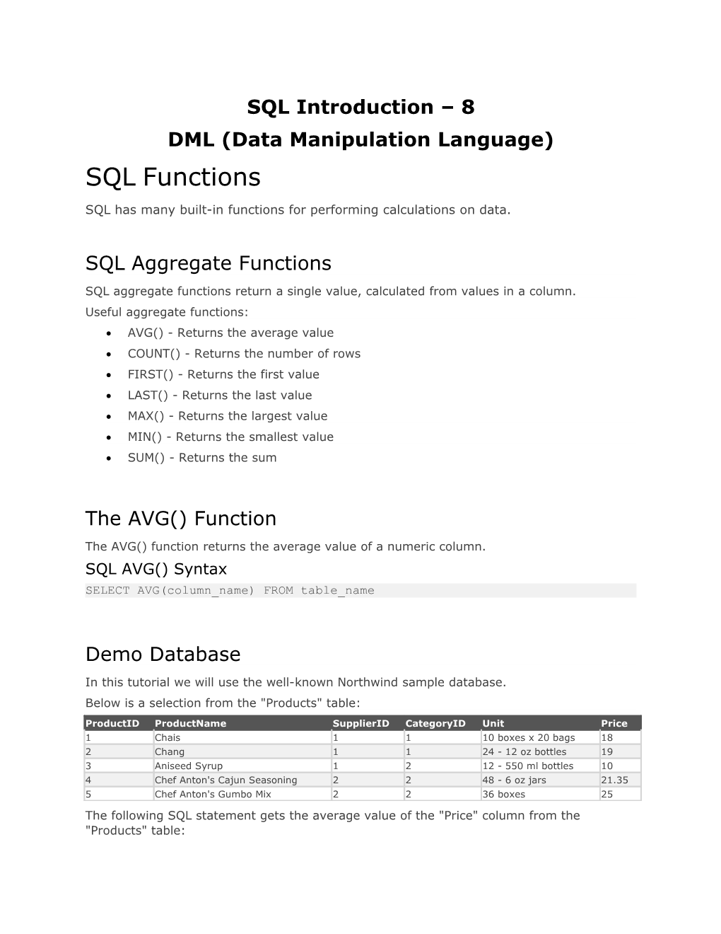 DML (Data Manipulation Language)