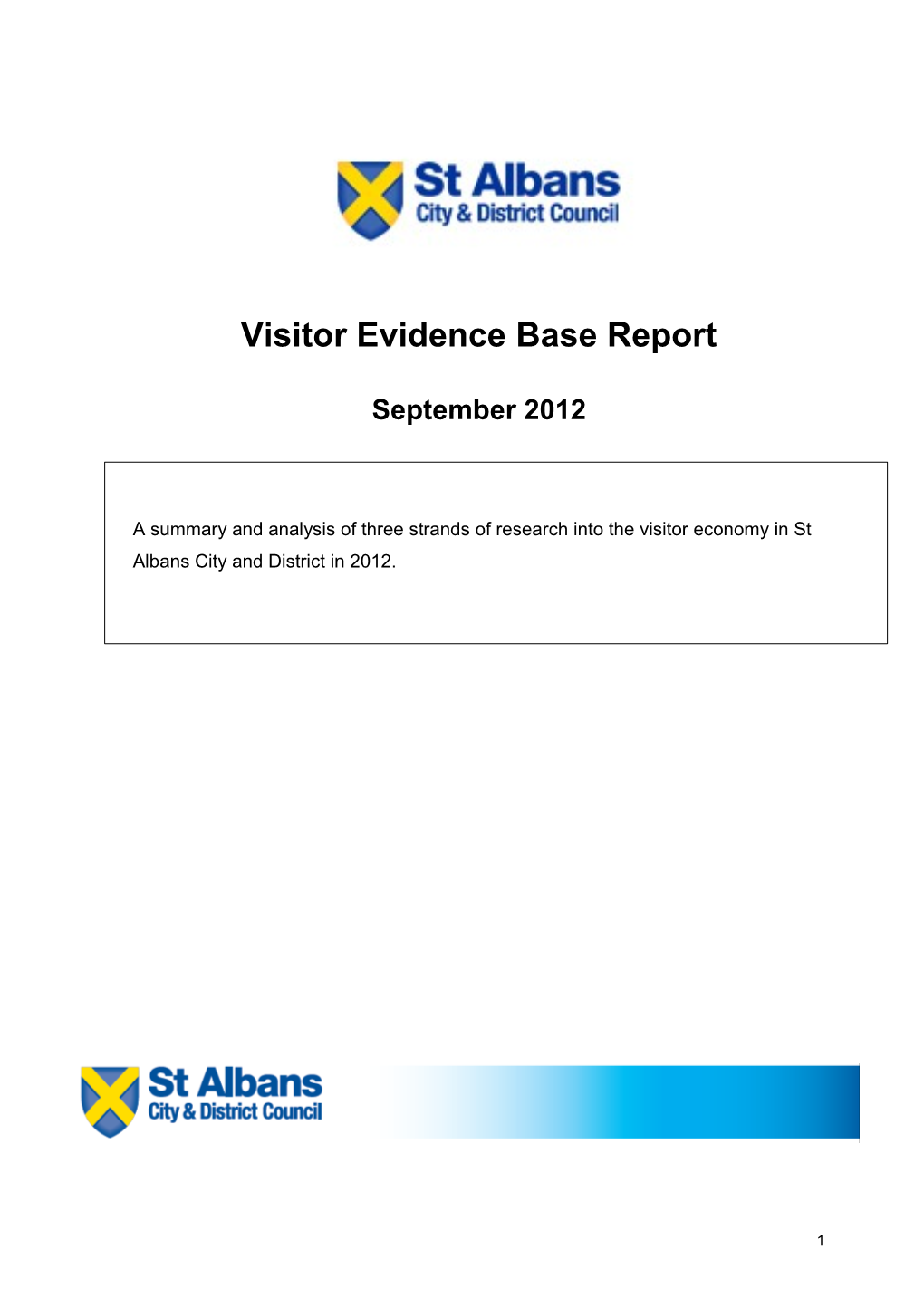 Visitor Evidence Base Report
