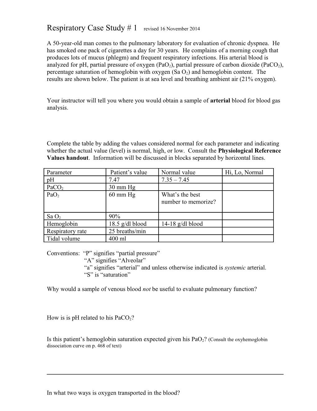 Respiratory Case Study # 2