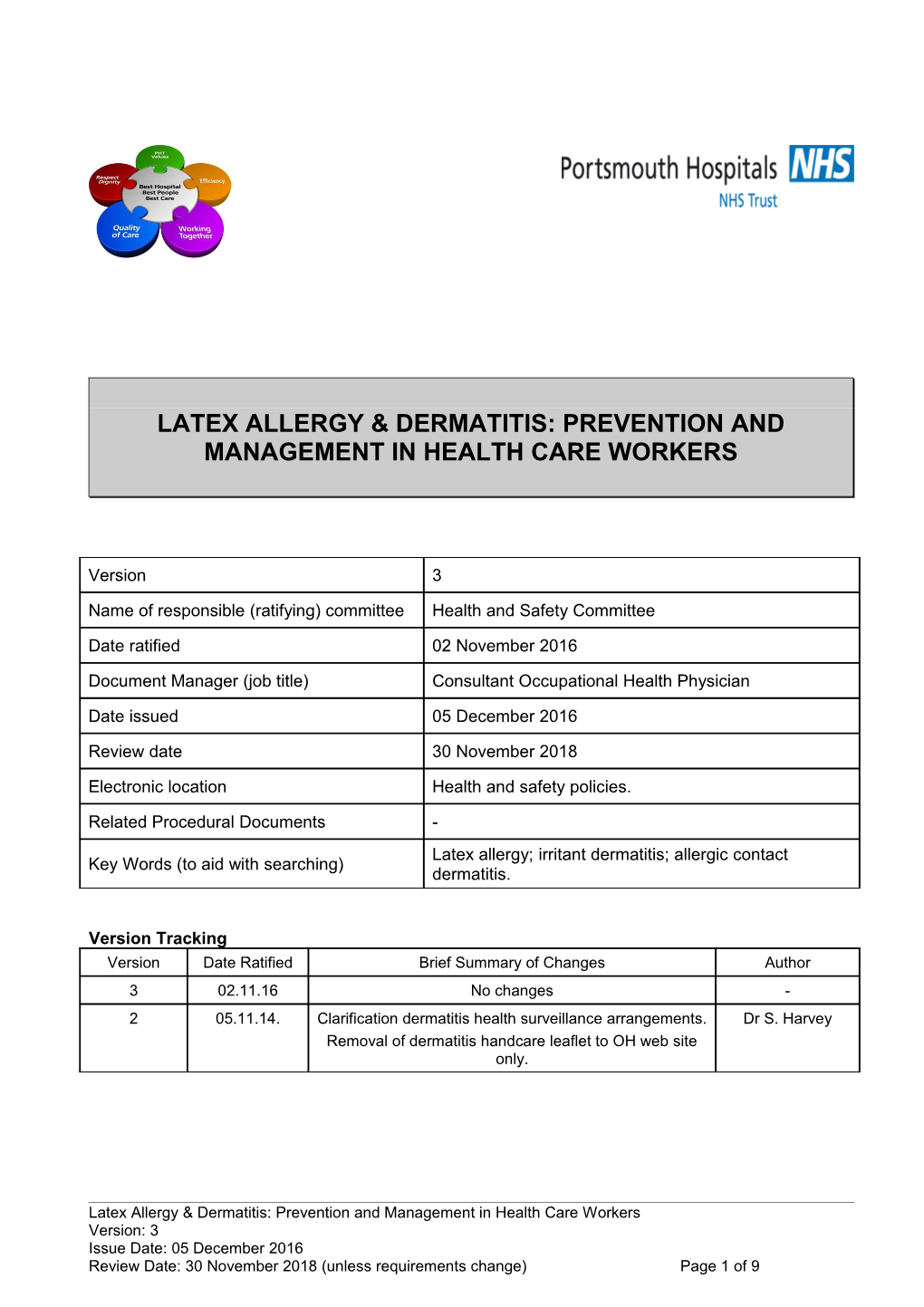 Latex Allergy & Dermatitis: Prevention and Management in Health Care Workers