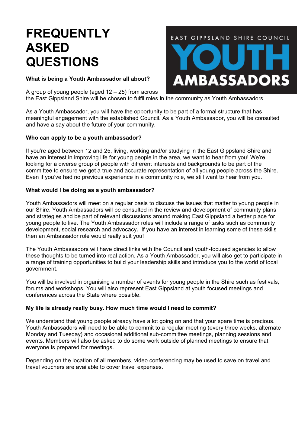 What Is Being a Youth Ambassador All About?