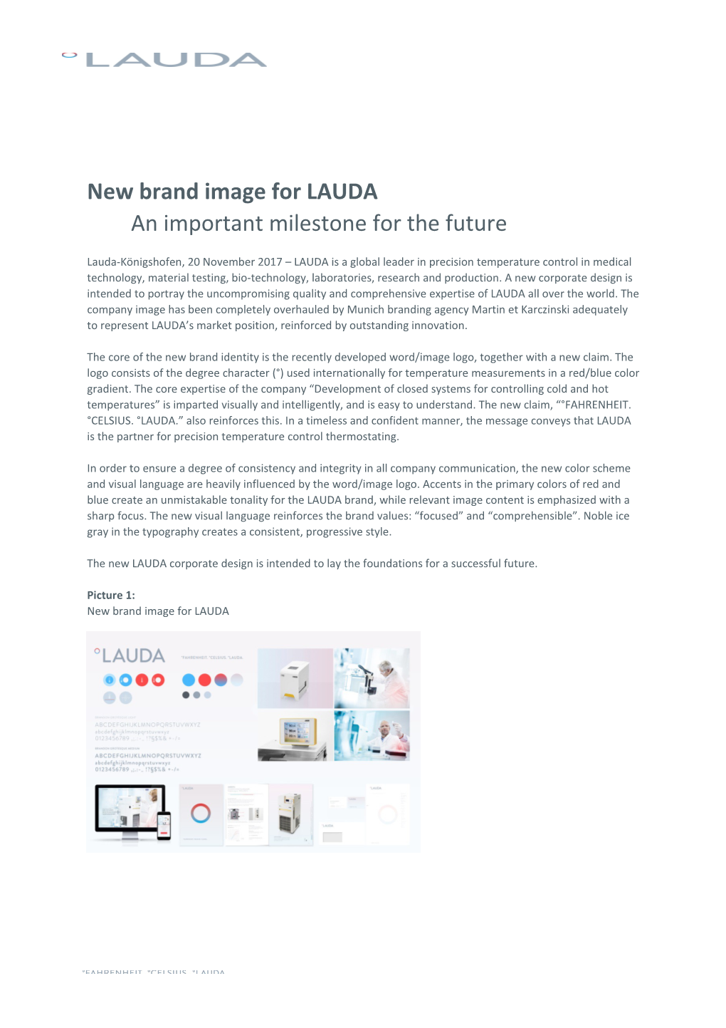 New Brand Image for LAUDA an Important Milestone for the Future