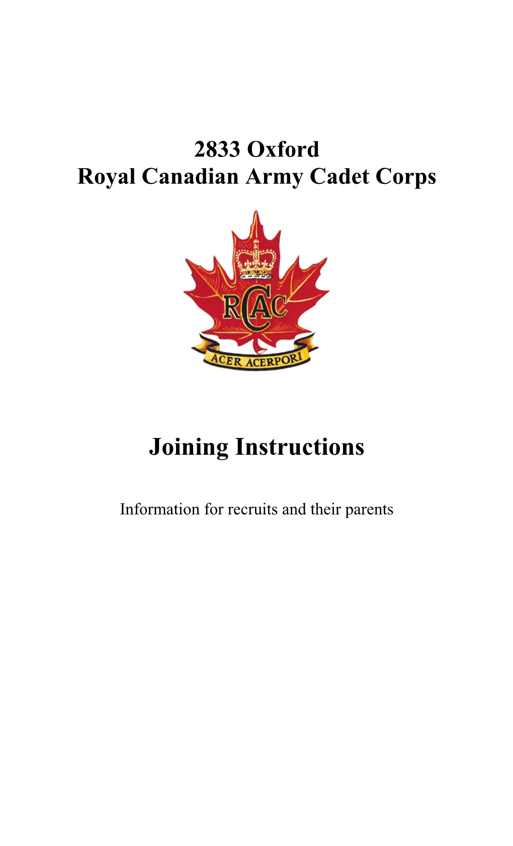 Royal Canadian Army Cadet Corps