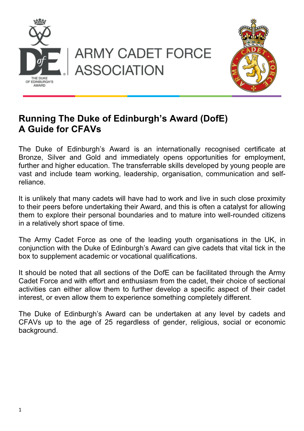 Running the Duke of Edinburgh S Award (Dofe)
