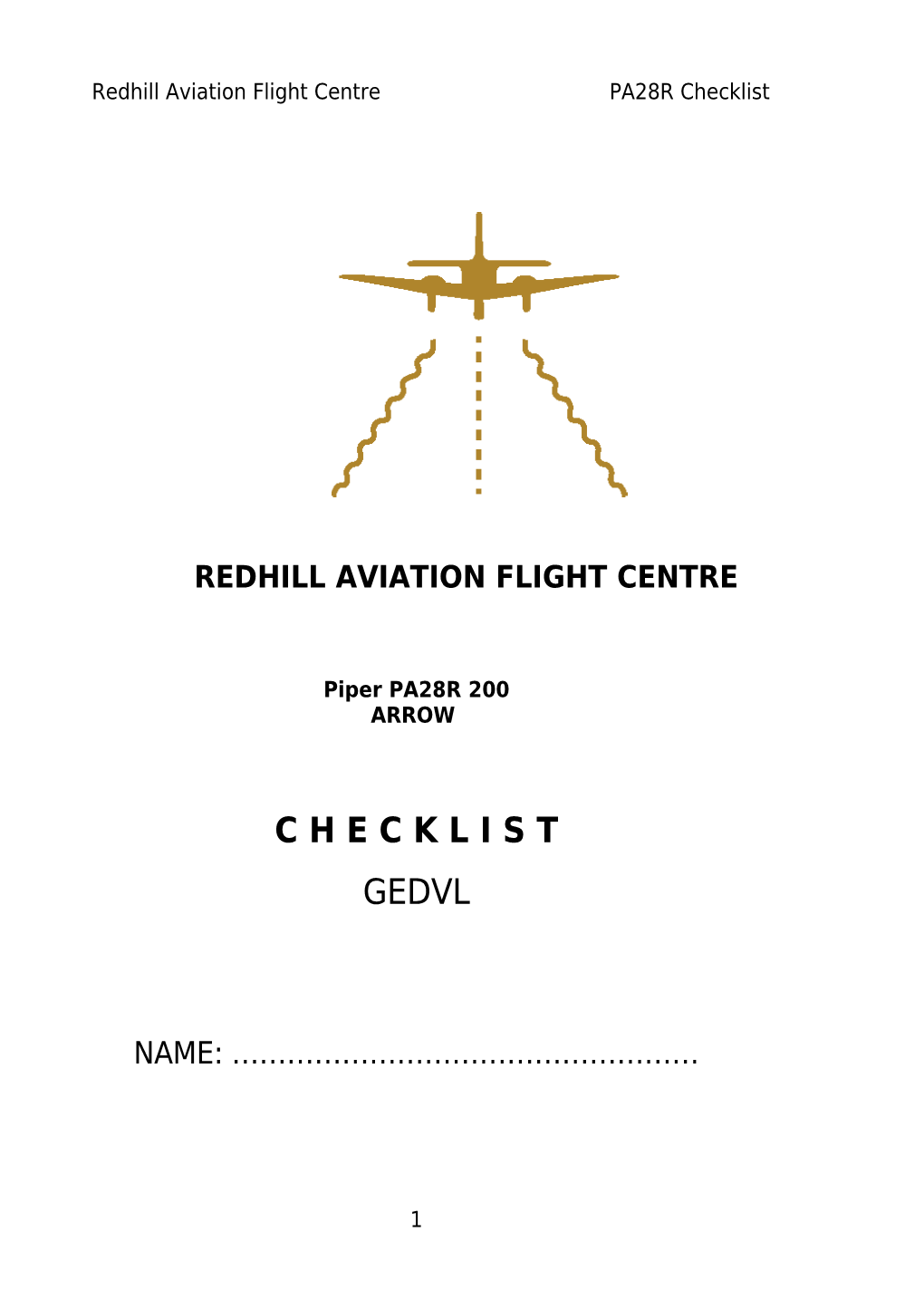 Pre-Flight Checklist