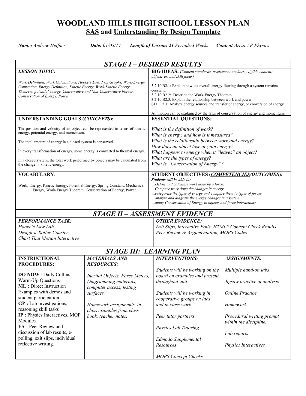 Fairless Elementary School Lesson Plan s6