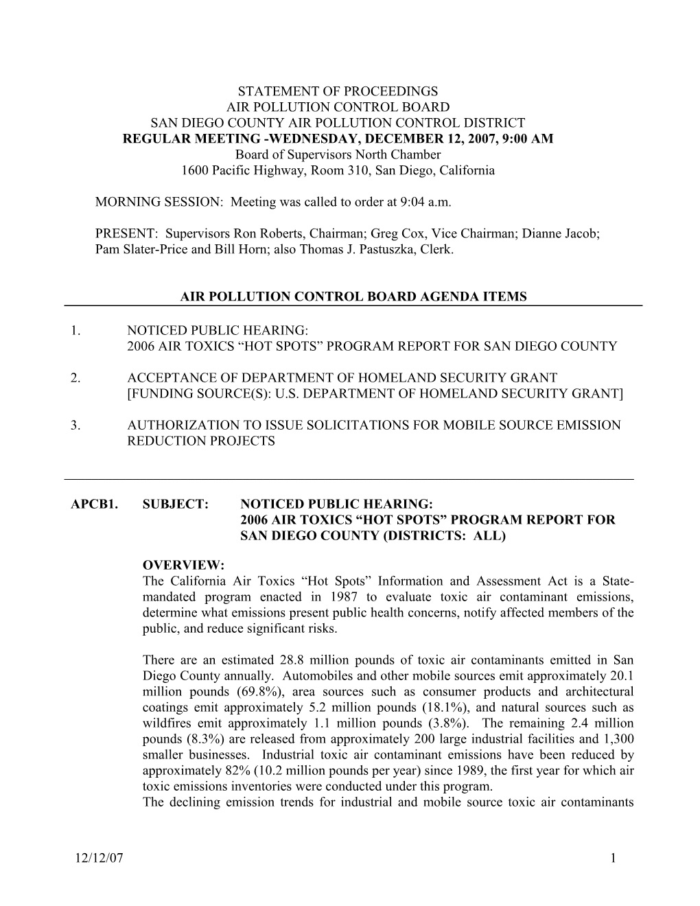 Air Pollution Control Board