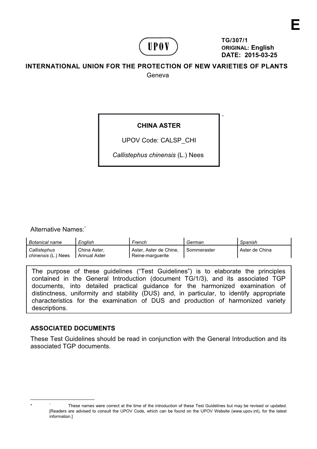 TG/CALSP(Proj.2)