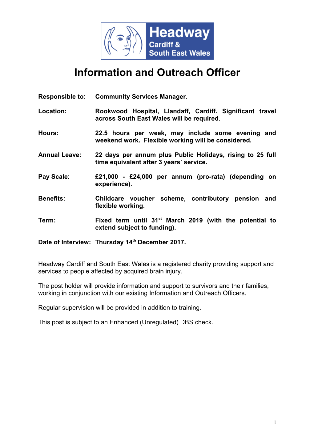 Information and Outreach Officer