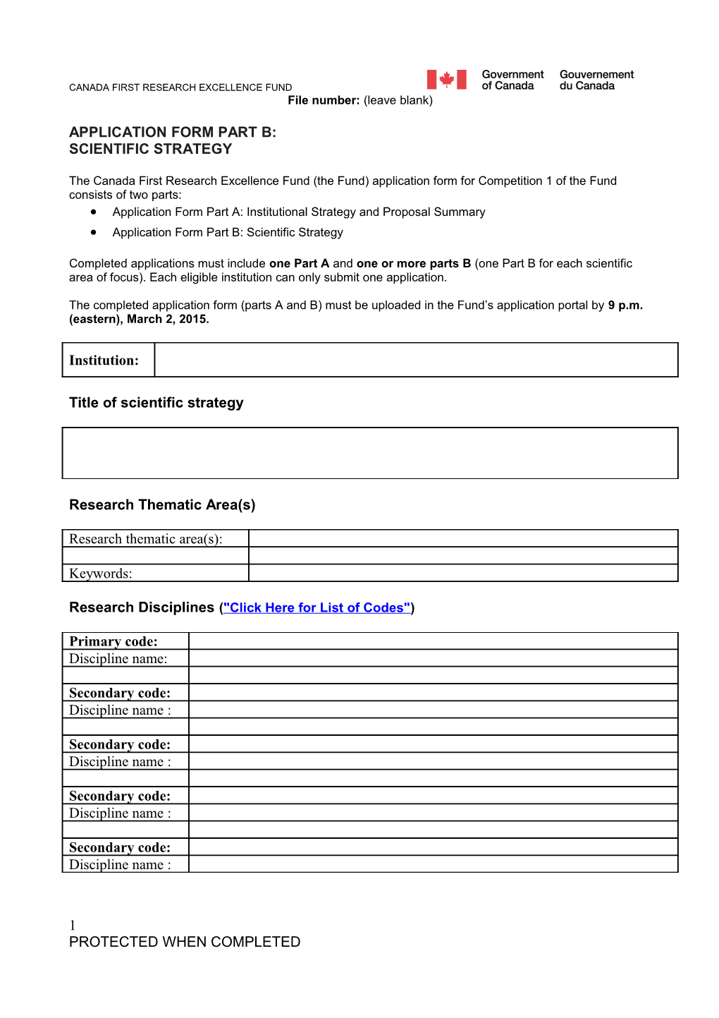 Full Proposal Application Form