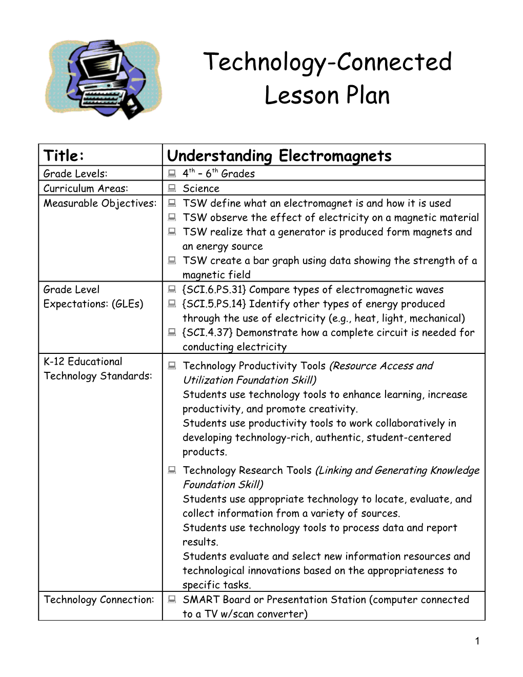 Technology-Connected Lesson Plan s4