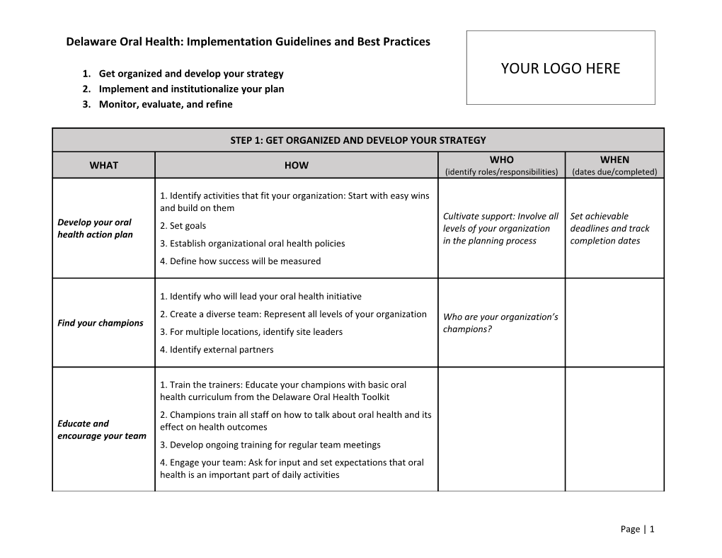 1. Get Organized and Develop Your Strategy