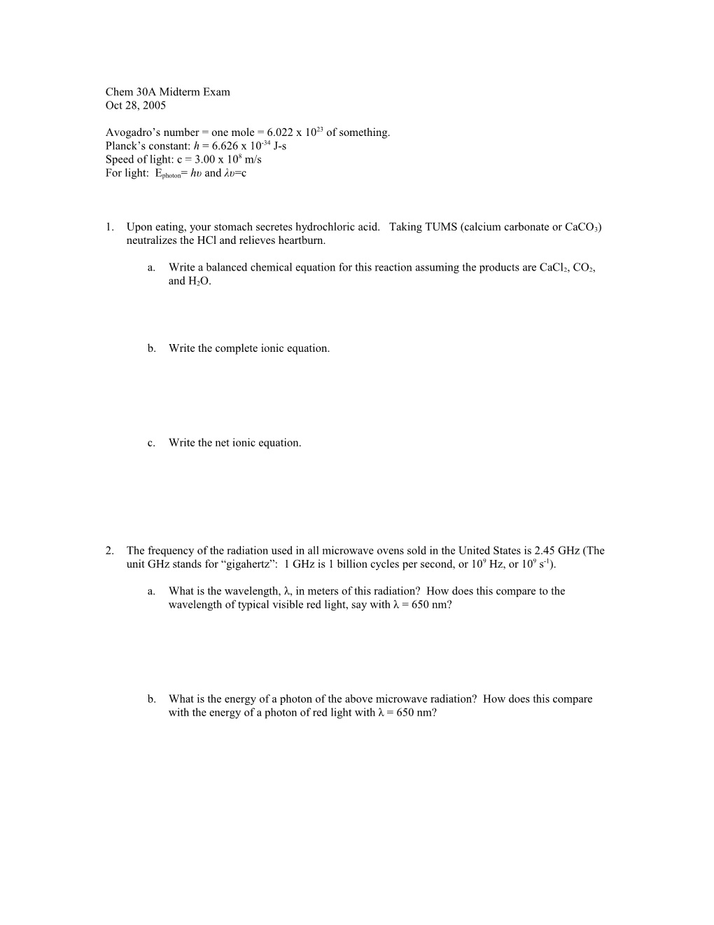 Avogadro S Number = One Mole = 6.022 X 1023 of Something