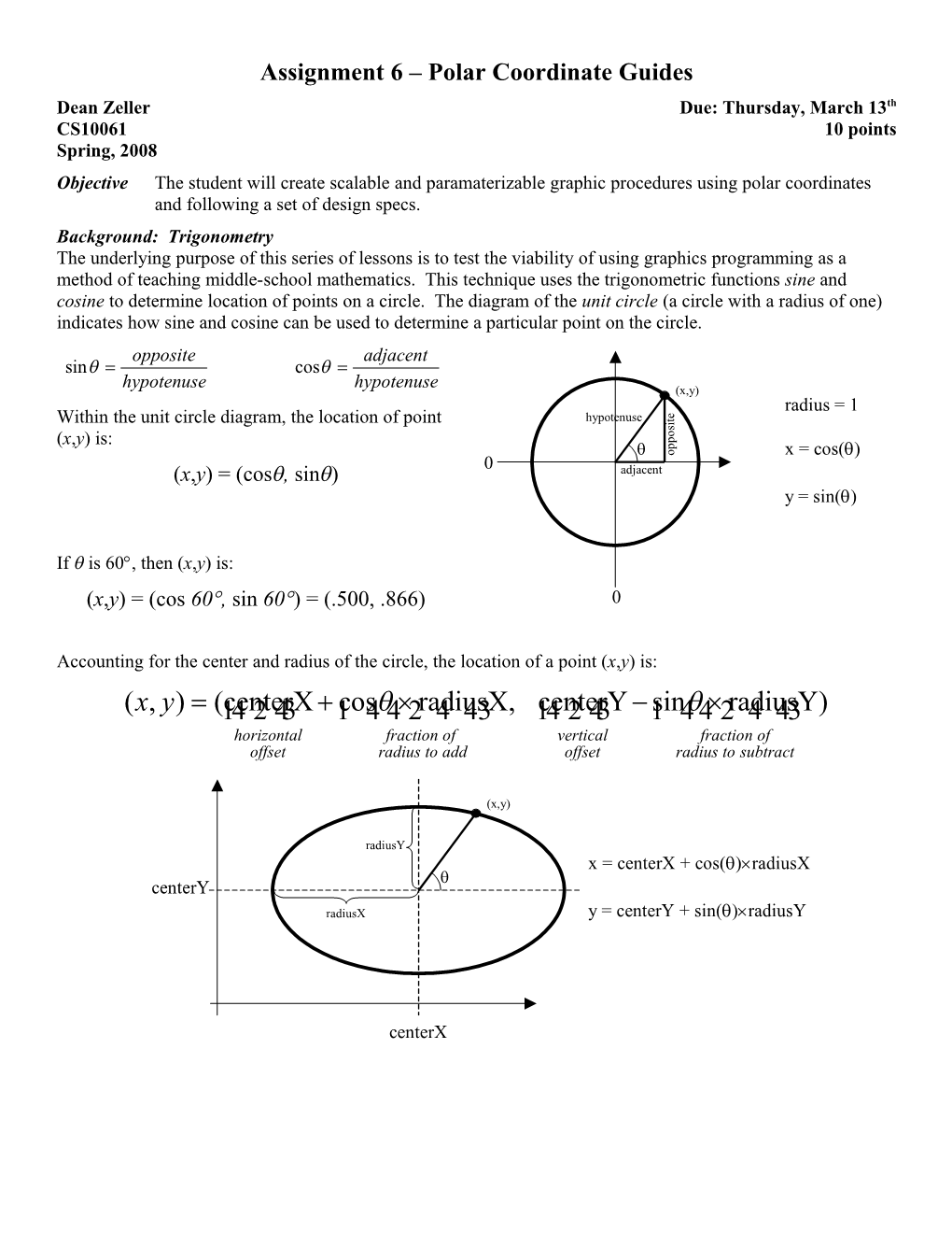 Assignment 6 Polar Coordinate Guides