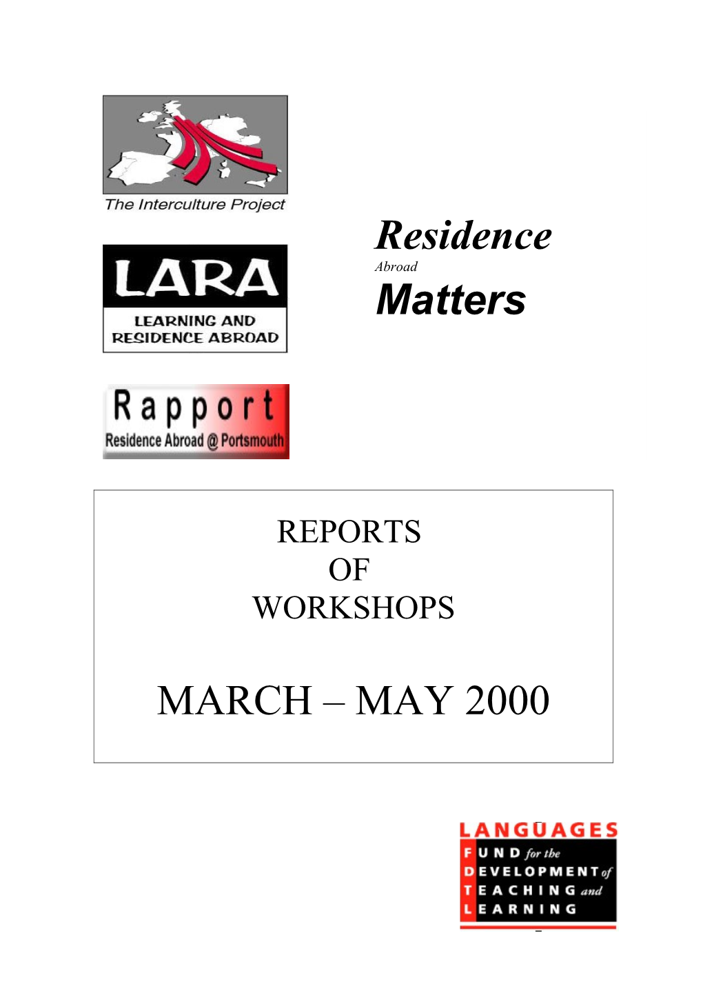 Ram Workshop Reports