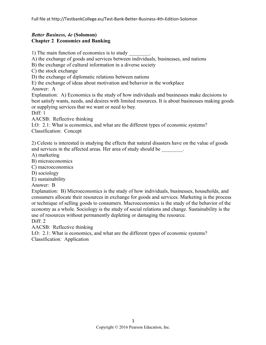 Chapter 2 Economics and Banking