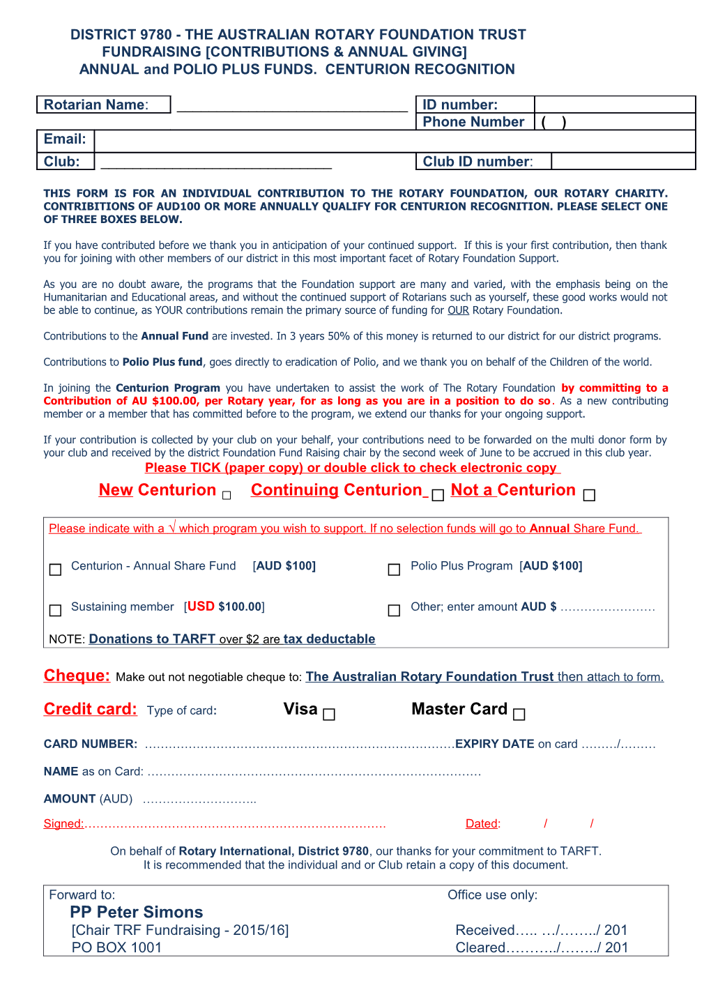 Fundraising Contributions & Annual Giving