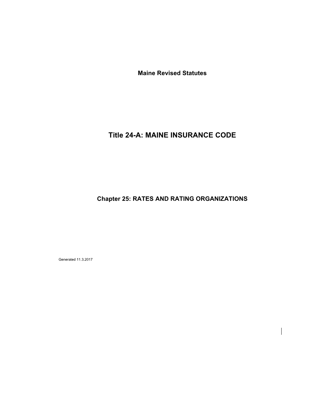 Title 24-A: MAINE INSURANCE CODE s2