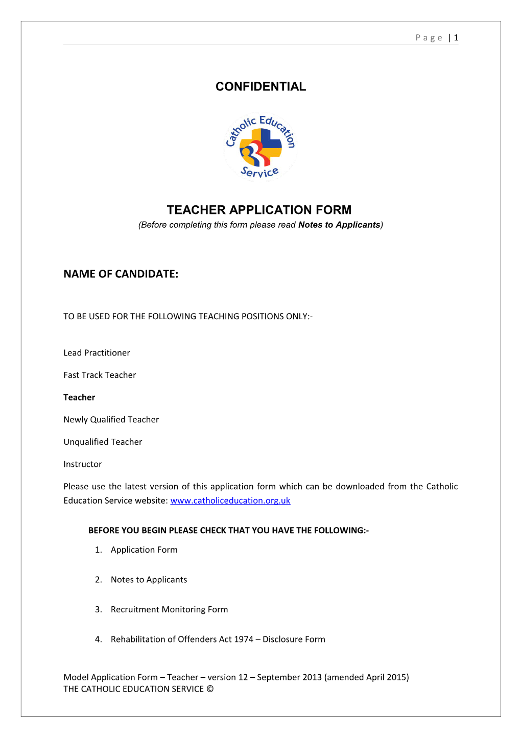 Teacher Application Form s1