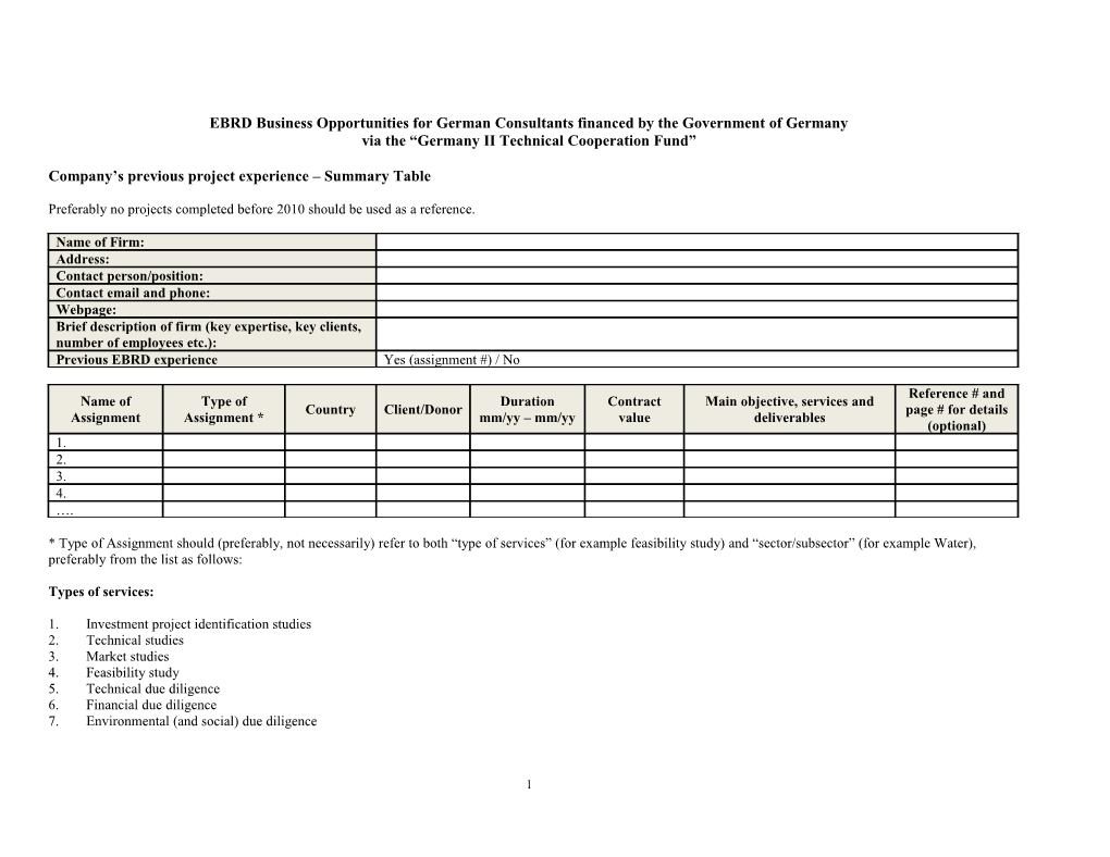 Standard Proposal Forms - RFP 3