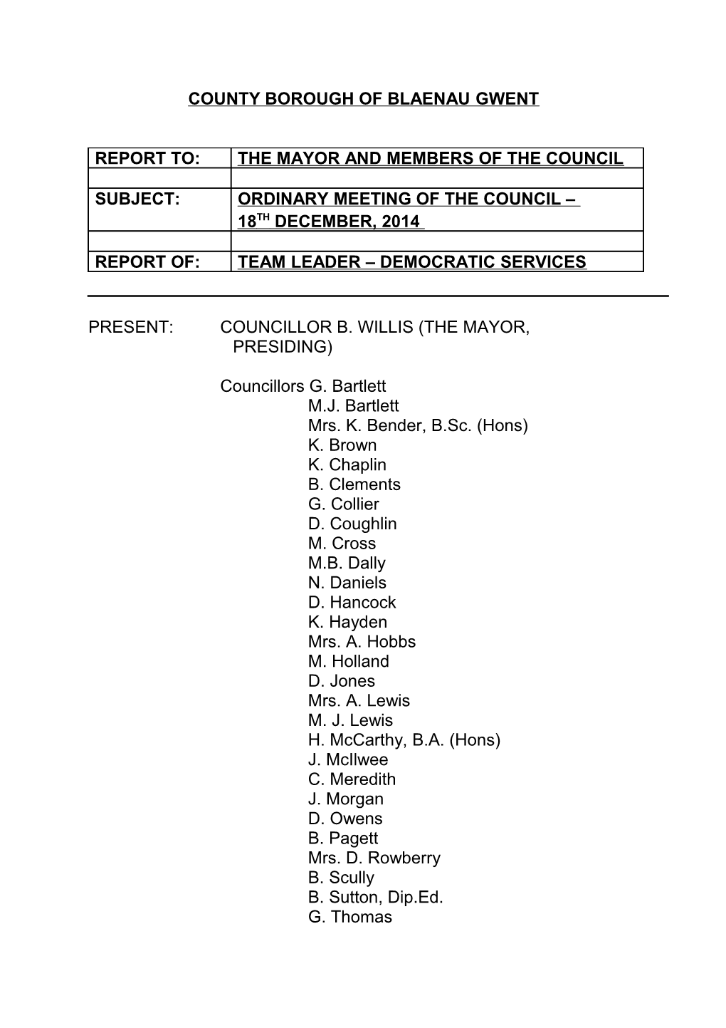 County Borough of Blaenau Gwent s1