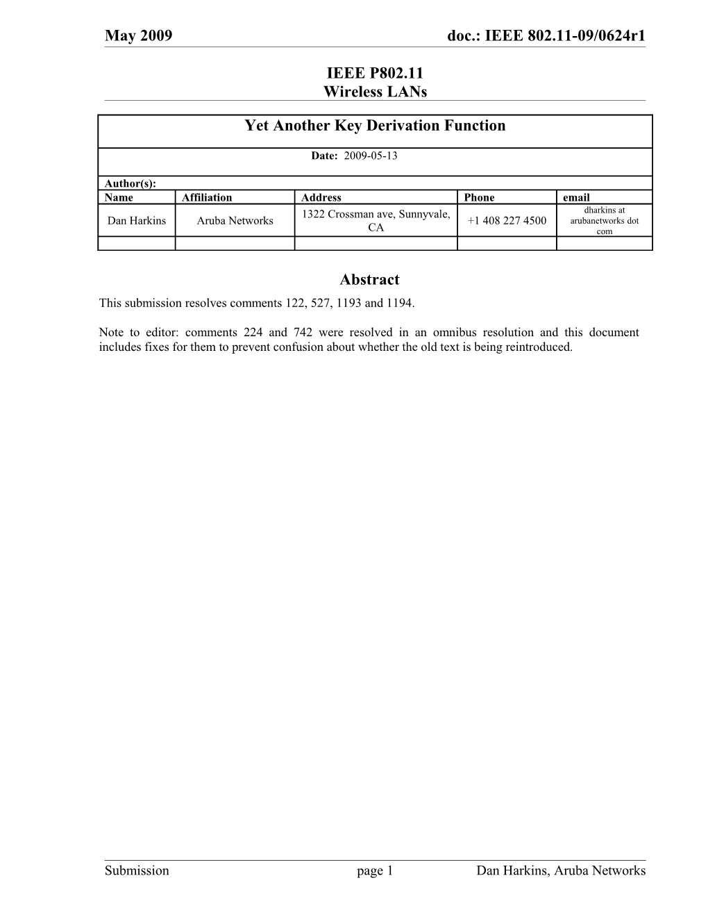 Section 8.8 Key Derivation Function