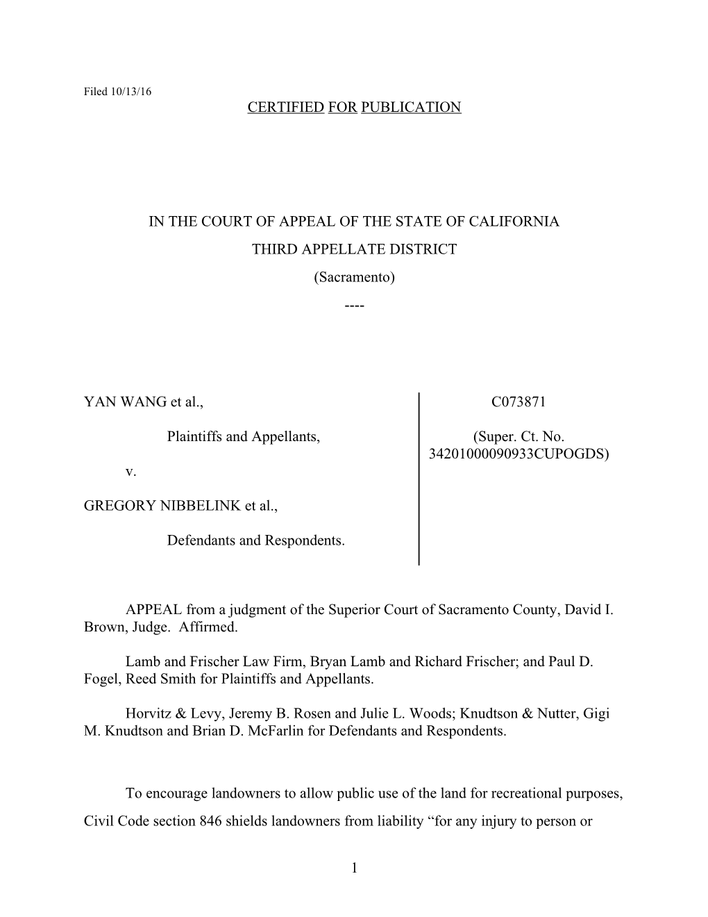 In the Court of Appeal of the State of California s11