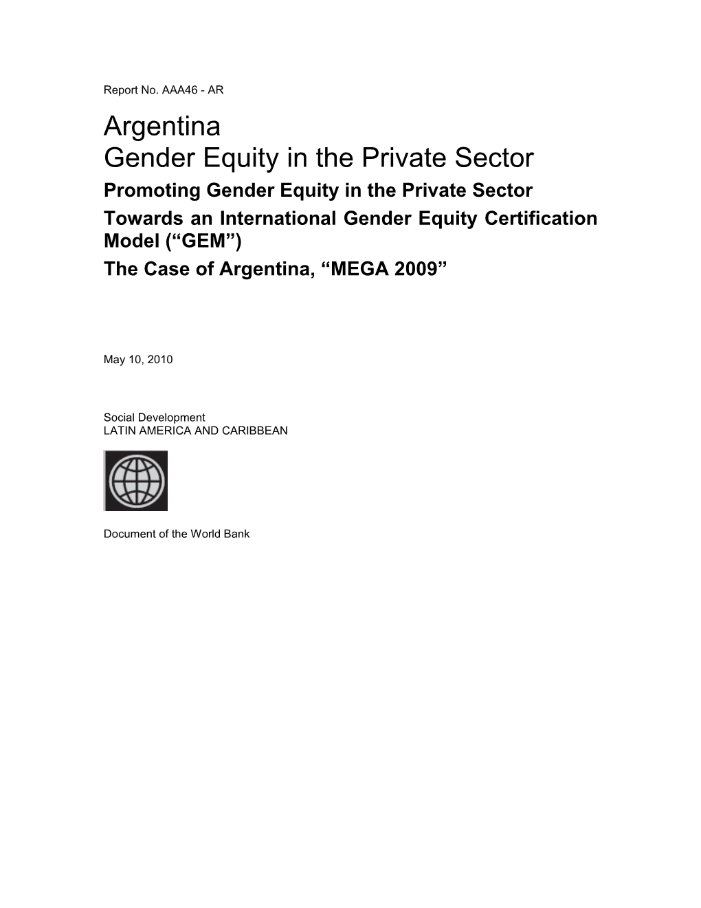 Promoting Gender Equity in the Private Sector