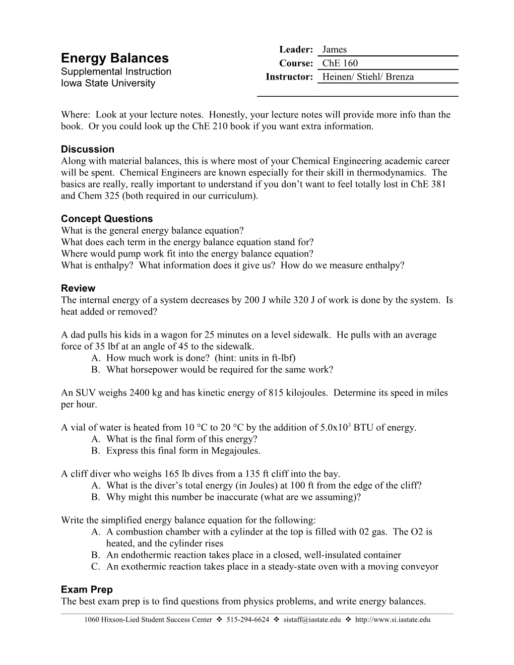 What Is the General Energy Balance Equation?