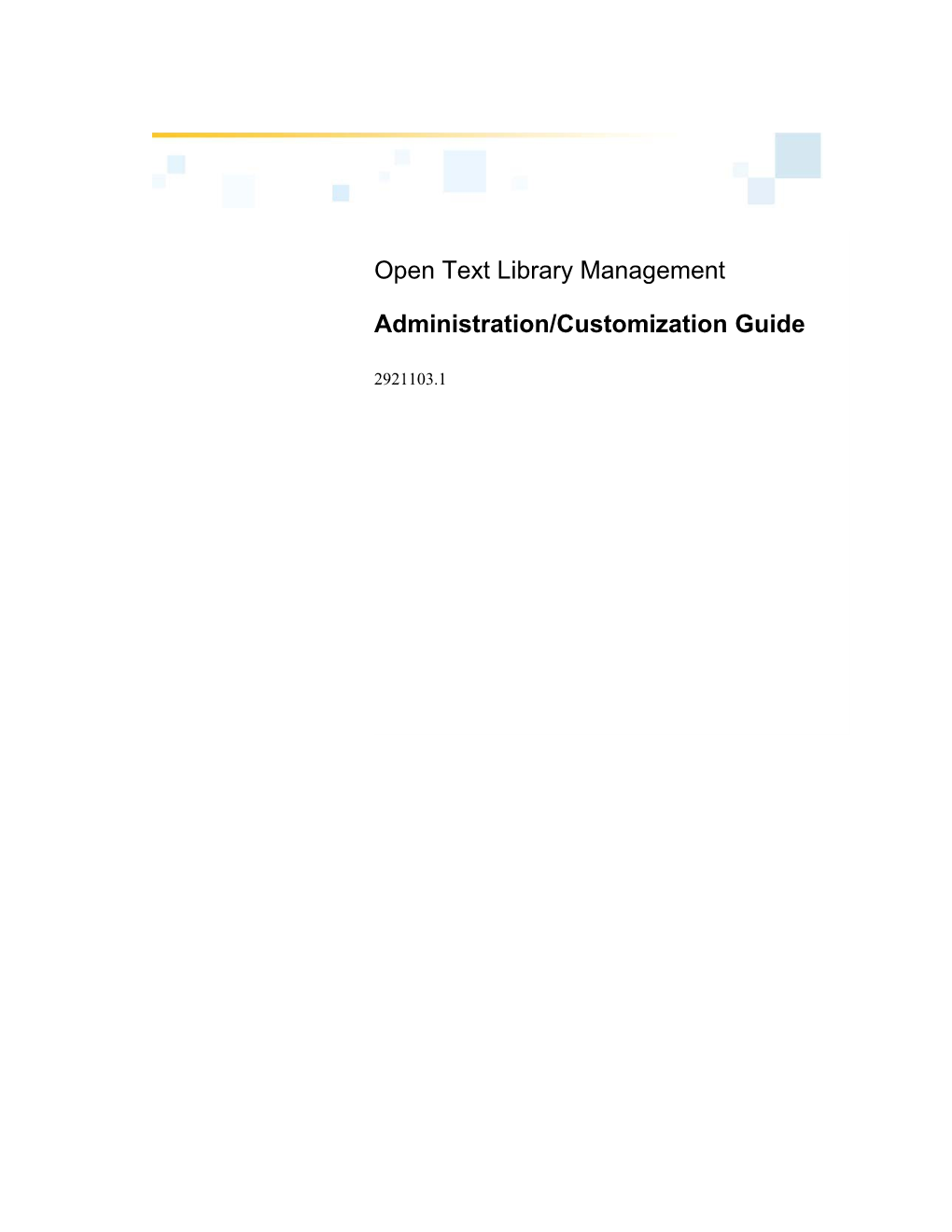 Techlib Administration Customization Guide