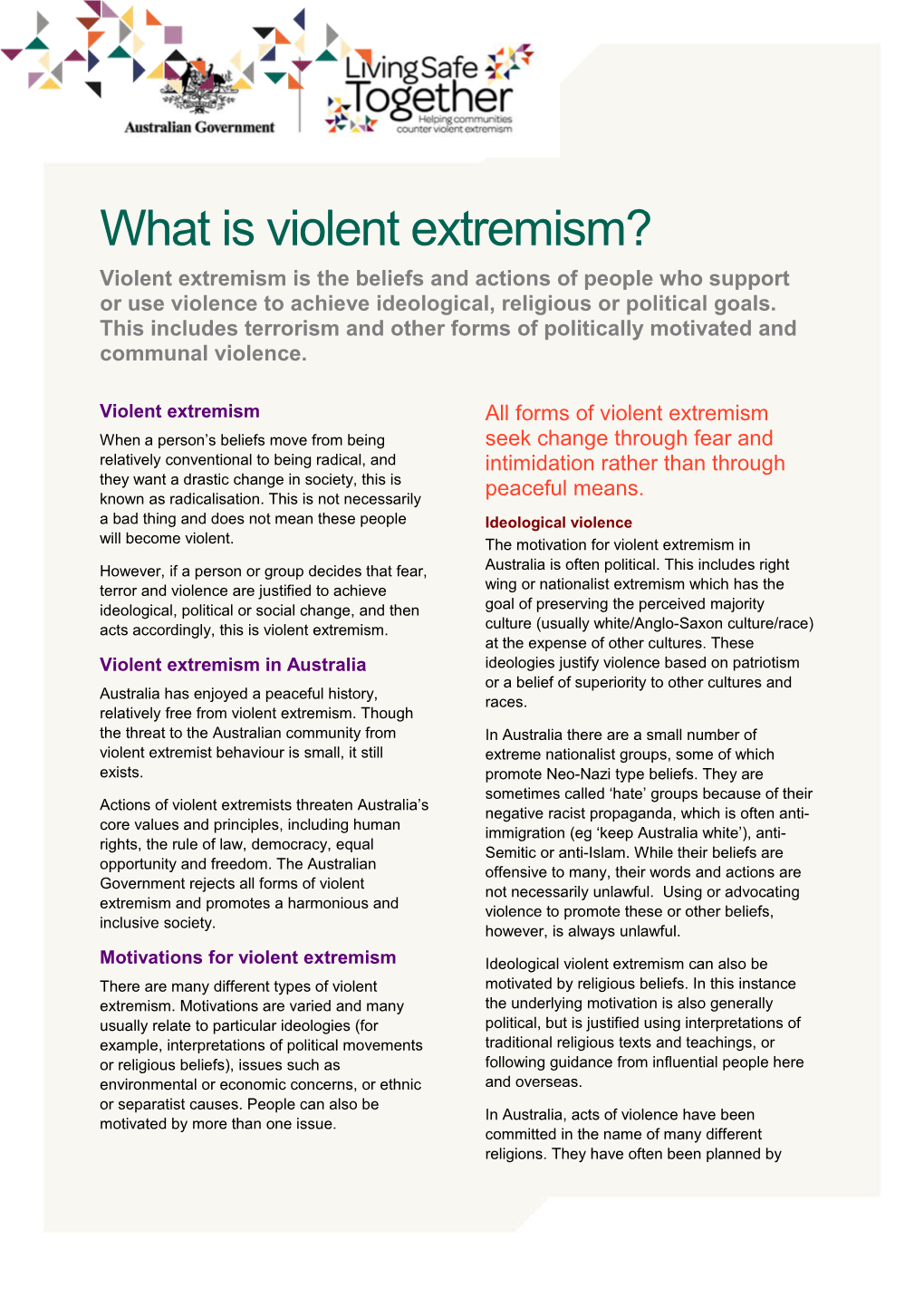 What Is Violent Extremism?