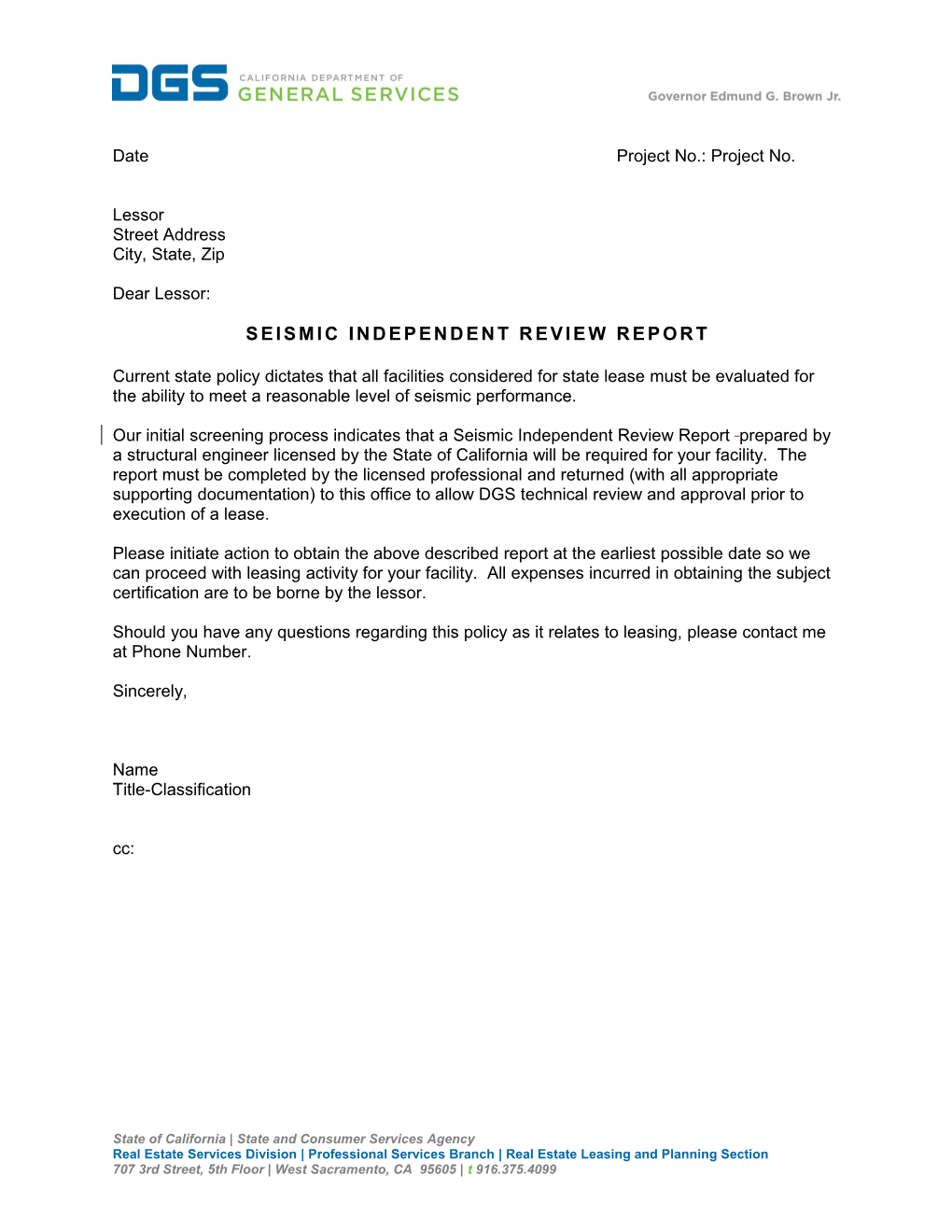 Seismic Independent Review Report