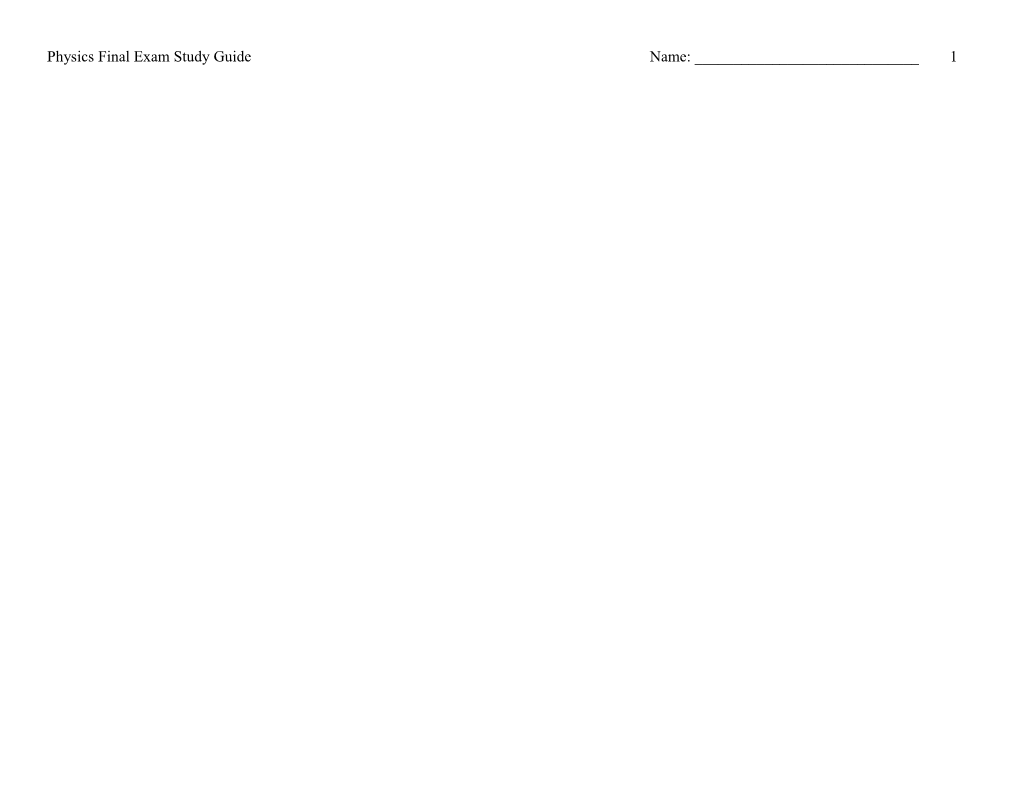 Biology Standards Student Checklist