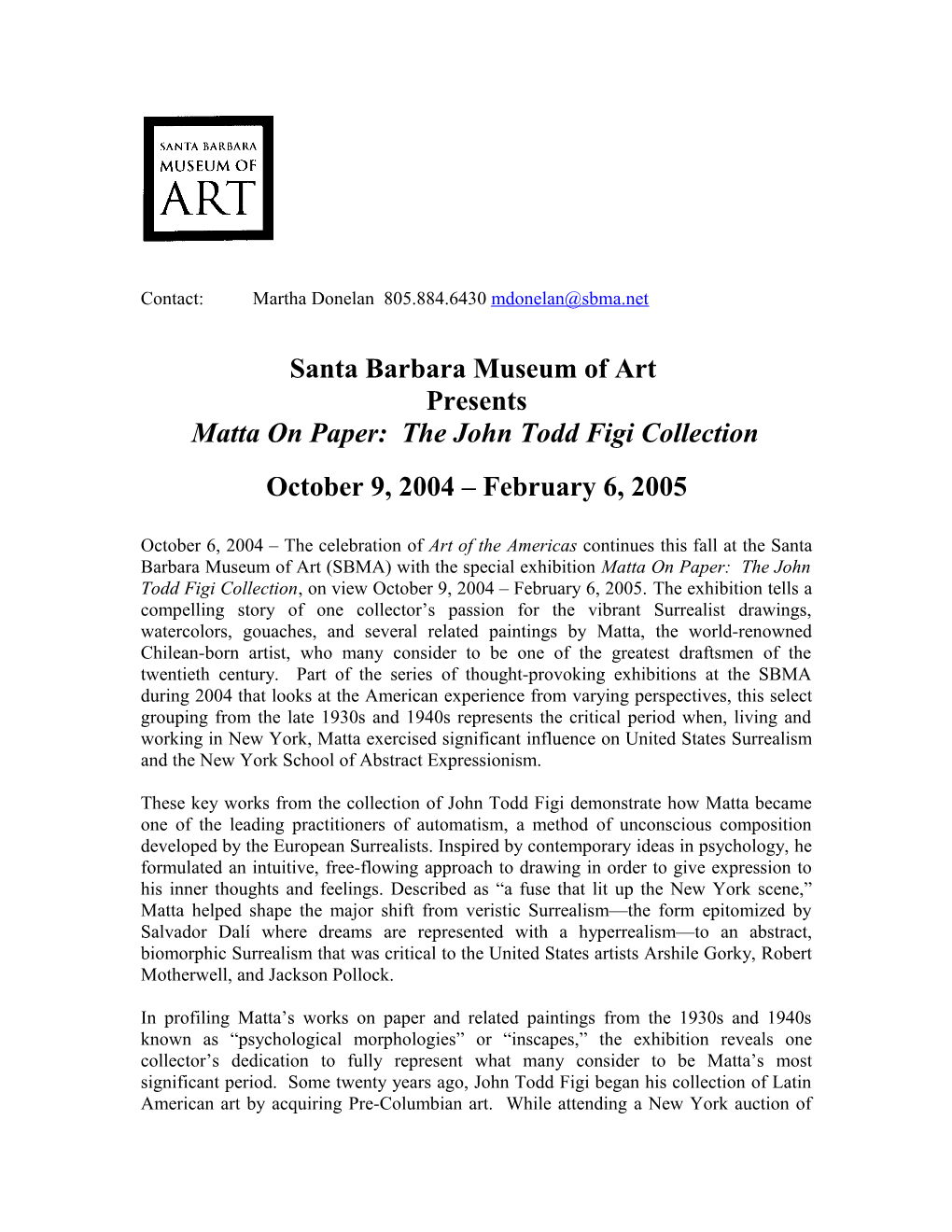 Matta on Paper: the John Todd Figi Collection