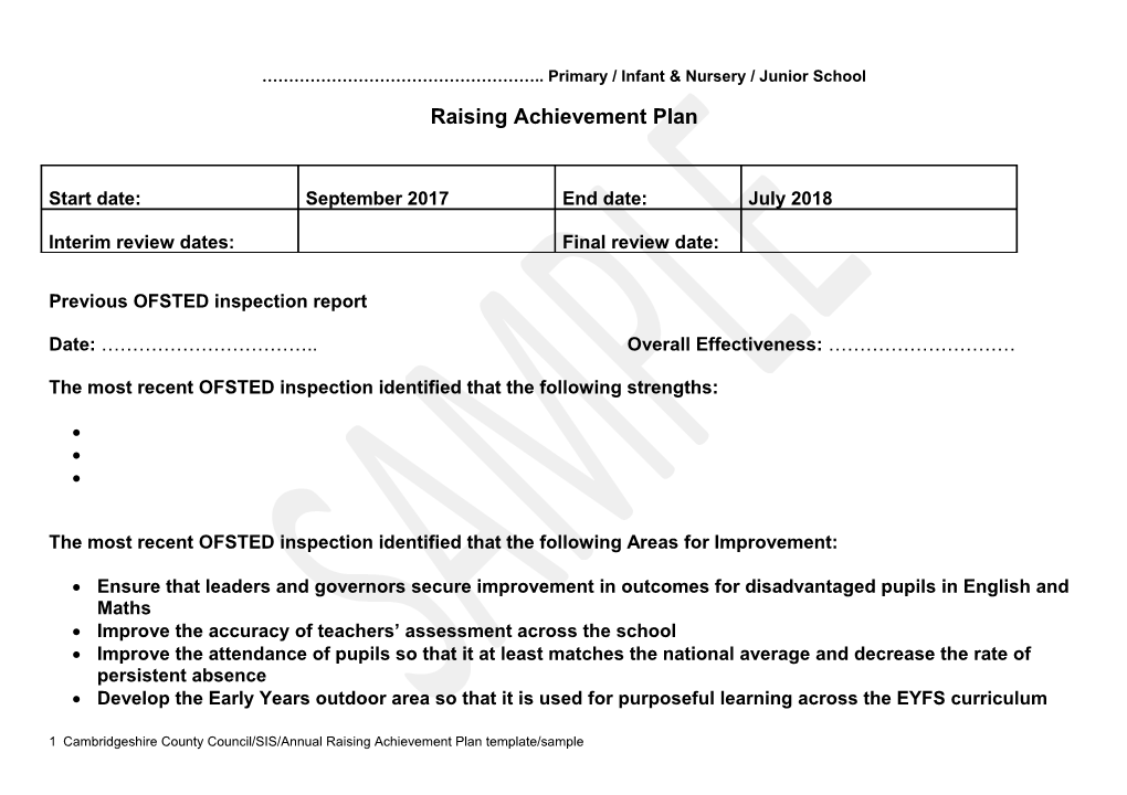 Primary / Infant Nursery / Junior School