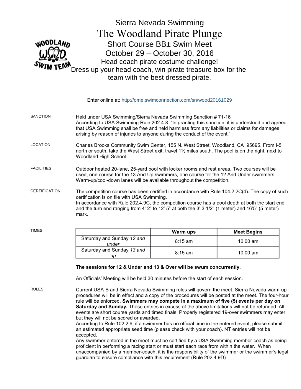 Woodland Swim Team Long Course BB+