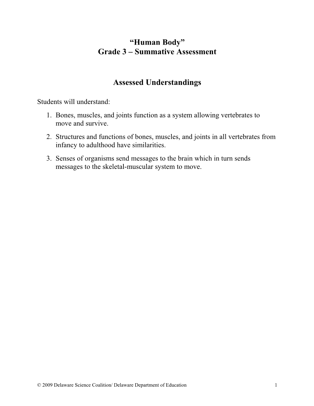 Grade 3 Summative Assessment
