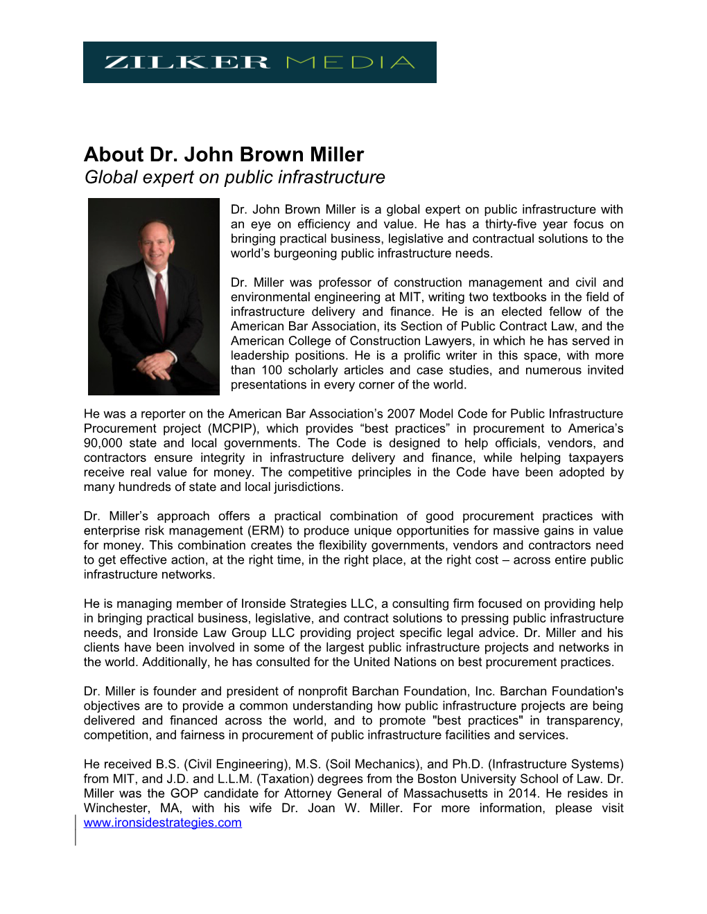 About Dr. John Brown Miller