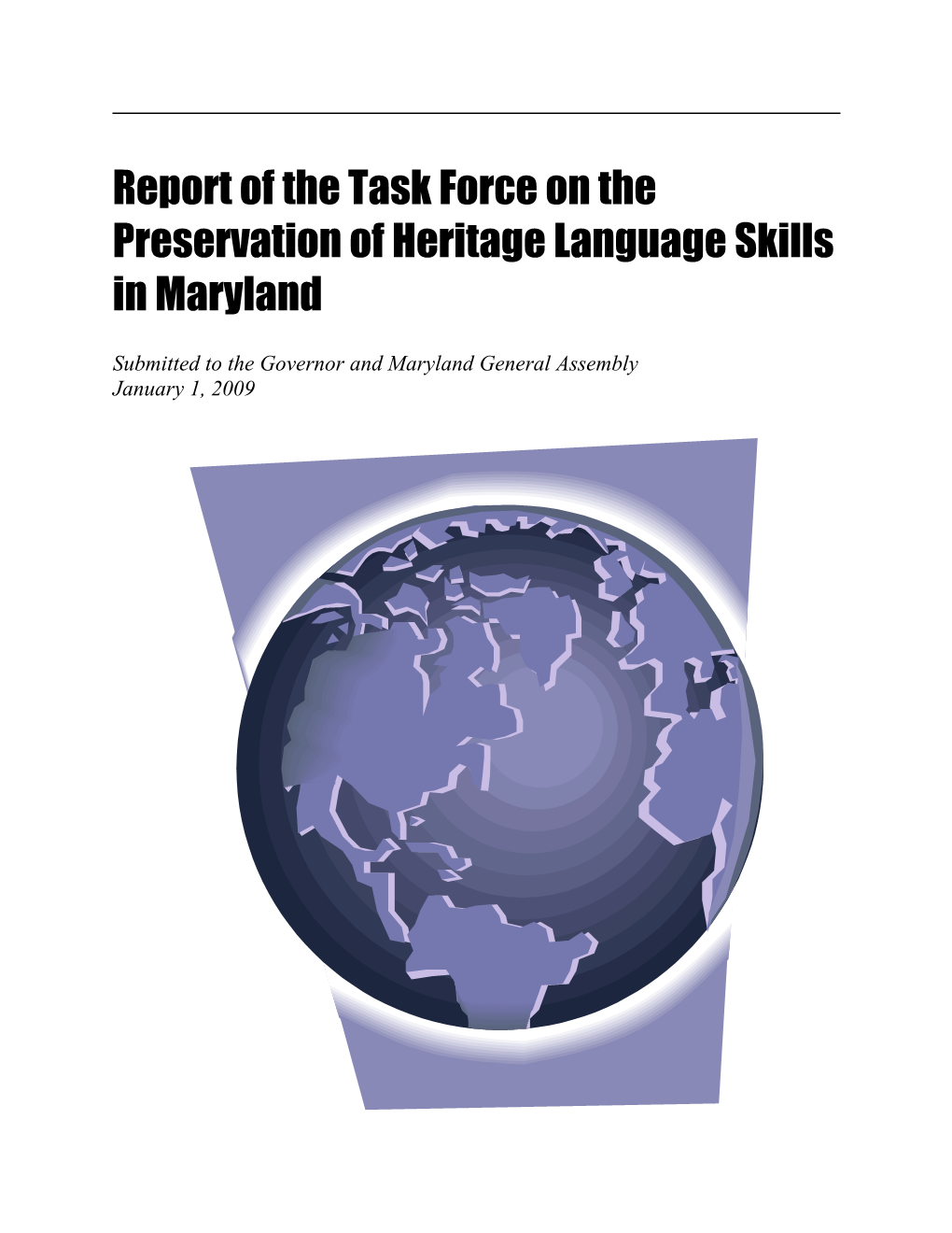 Heritage Language Task Force Report
